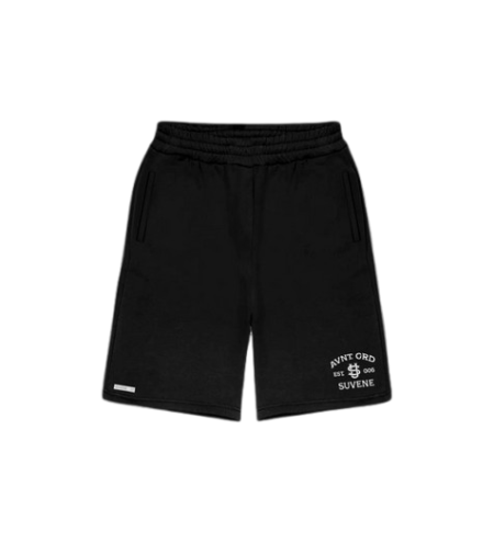 SU White Logo Black Short – Suvene